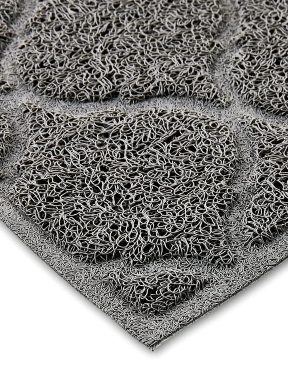 Extra Large Non-Slip Cat Litter Mat Gray Webbed Pattern for Effortless Cleaning